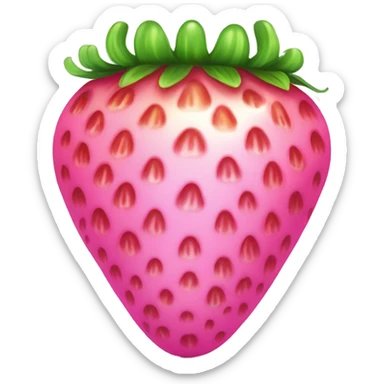 shimmery pink strawberry sticker