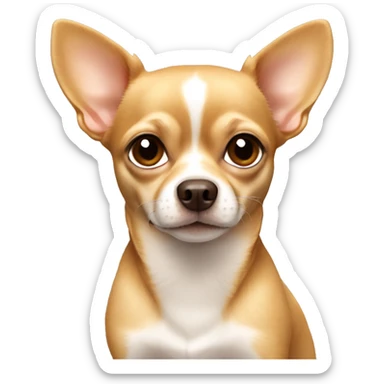 Light brown Chihuahua with brown nose sticker