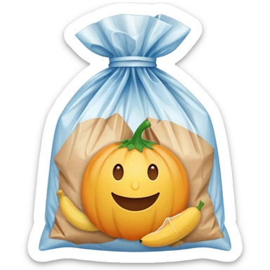 polythene grocery bag sticker