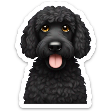 A black groodle sticker