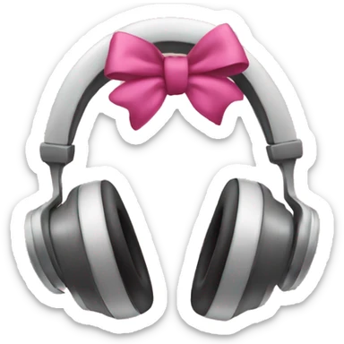 headphones with bows on each side sticker