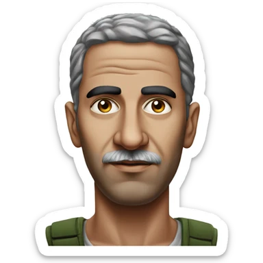 Palestinian man photorealistic serious sticker