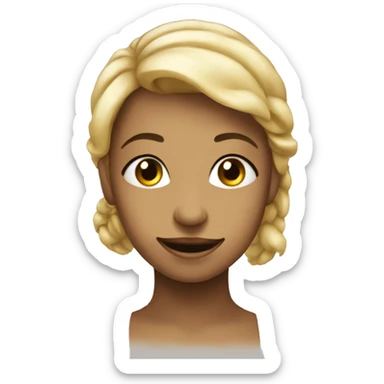 Demure smiley face sticker