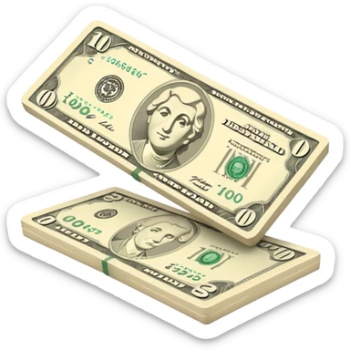 plain ivory money sticker