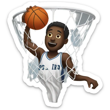 black person dunking sticker
