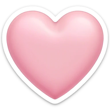 Emoji corazón rosa pastel sticker