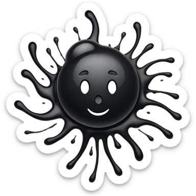 black ink splatter sticker