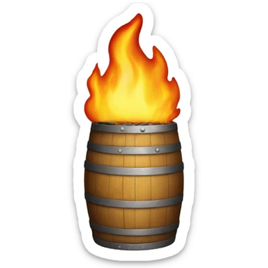 The burning brewery sticker