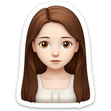 Puritan young girl sticker