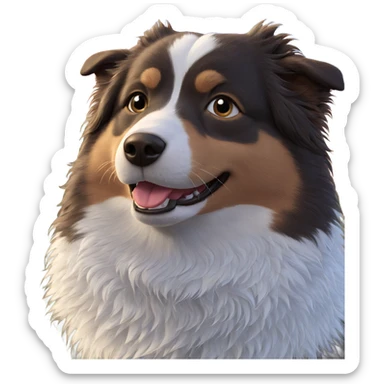 dog in open sky sticker
