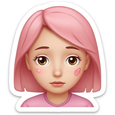 Qui est émue avec des joue sticker