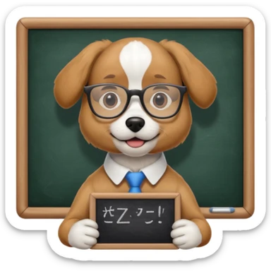 dog physicist  sticker