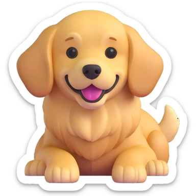 Golden retriever dog sticker