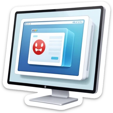 Create an emoji for UX/UI design. Show a monitor or tablet with a web interface mockup displayed on the screen. Use modern, professional colors. Do not include any emojis or smiley faces. Make the background transparent. sticker