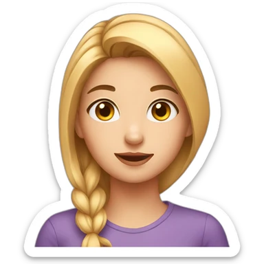 Girl have cat sticker