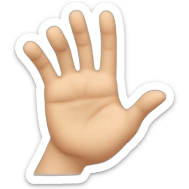 Kleine Finger und Zeigefinger und Mittelfinger hoch sticker