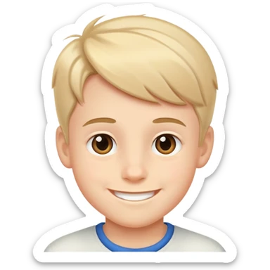 smiling boy indoors portrait sticker