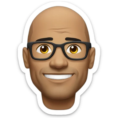 The rock on a pc sticker