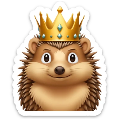 king hedgehog sticker