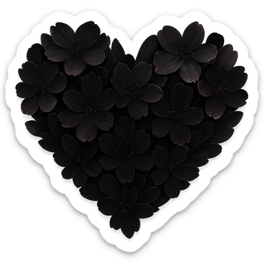 Remove the background, keep the goth sakura heart design intact, preserve all details, transparent background sticker