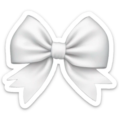 White bow sticker