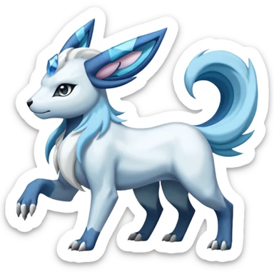 Absol-Cobalion-Glaceon-Suicune-Amaura-fusion sticker