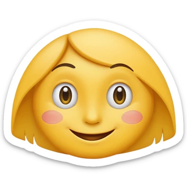 Profile smilie side eyed one eye sticker