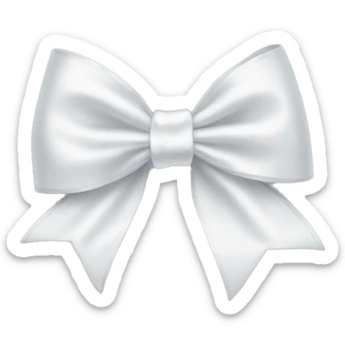 white satin bow sticker
