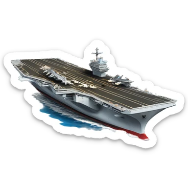 Sky blue aircraft carrier sticker