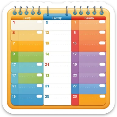 family calendar sticker