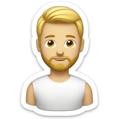 Blond guy with fade and beard sticker