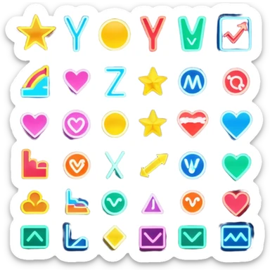 new york, miami, los angeles, las vegas signs sticker