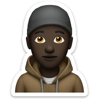 Dark skin homeless sticker