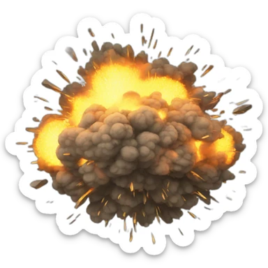 an animated explosion sticker