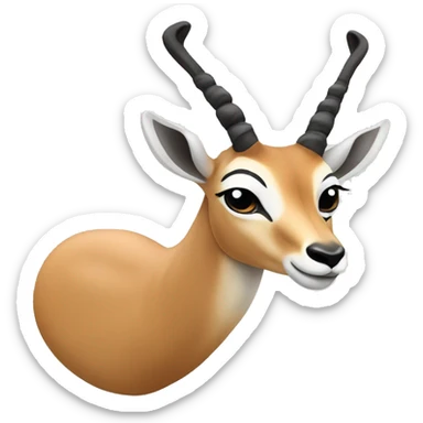 A gazelle with a knot sticker