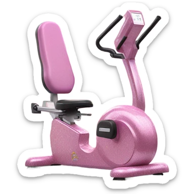 Pink glitter exercise machine  sticker