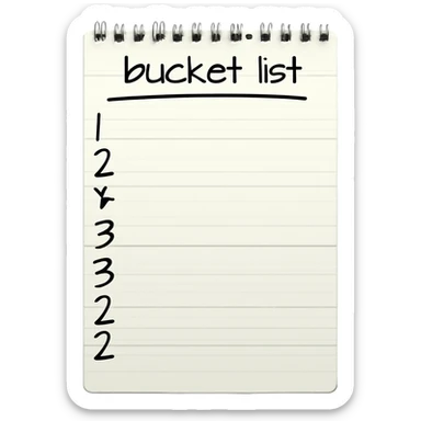 Bucket list sticker