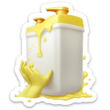 yellow hands washing soap sticker