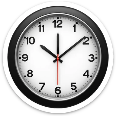 analog clock sticker