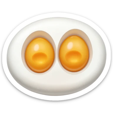 2 whole eggs rotated slightly sticker