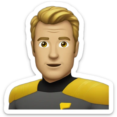 captain-kirk-with-yellow-skin sticker