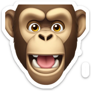 chad mewing monkey sticker