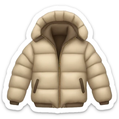 beige puffer jacket sticker
