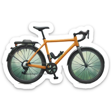 bicycle in mountains sticker