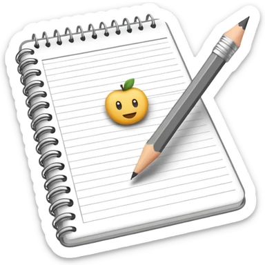 a pencil drawing in a notebook  sticker