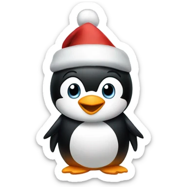 christmas pinguin sticker