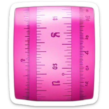 measuring tape pink colour sticker