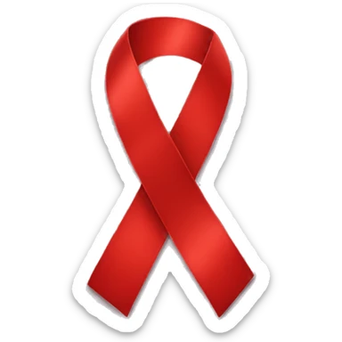 Red ribbon sticker