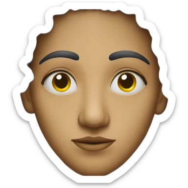 Métis with curly yellow eyes sticker