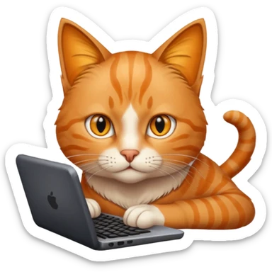 cat typing fast, i want the meaning of busy sticker